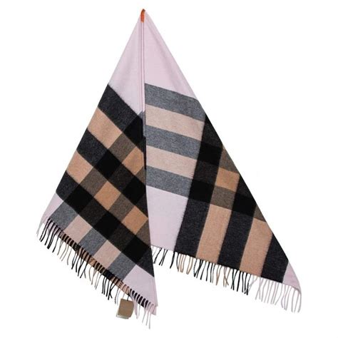 Burberry Half Mega Check Cashmere Bandana 